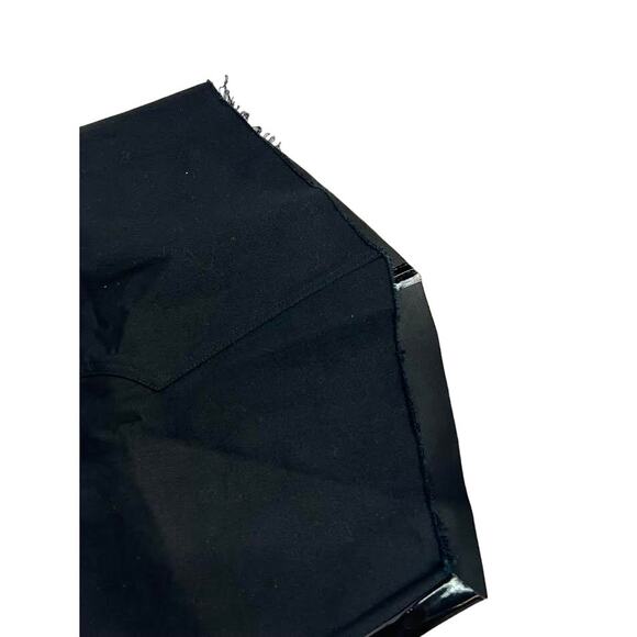 NWT! RtA Denim - Back is Patent Exposed zipper Raw hem SKIRT BLACK 4 - Picture 6 of 10